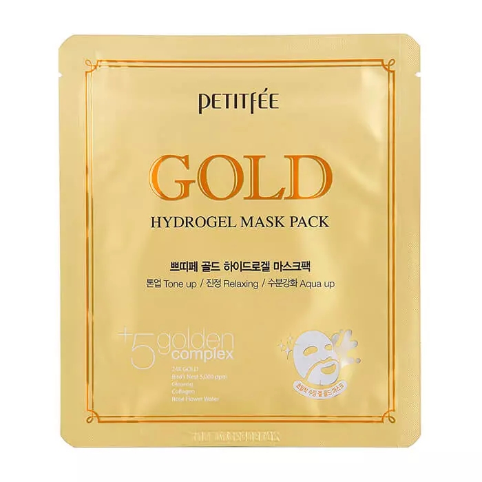 Гидрогелевая маска для лица с золотым комплексом Petitfee Gold Hydrogel Mask Pack